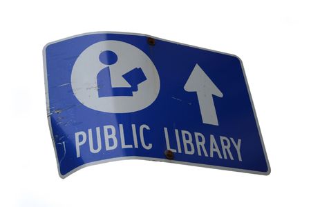 Public library signの写真素材