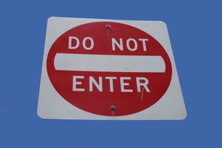Do not enter signの写真素材
