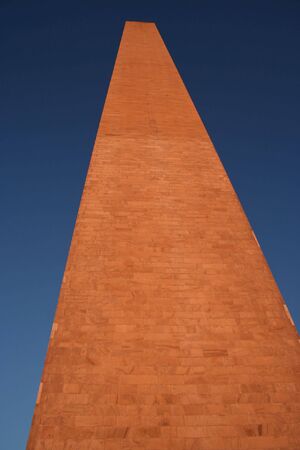 Washington monument at dusk Washington DC USAの写真素材