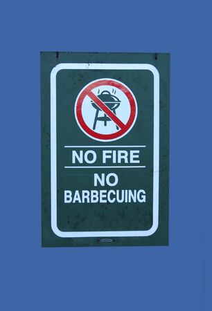 no fires or barbeque signの写真素材
