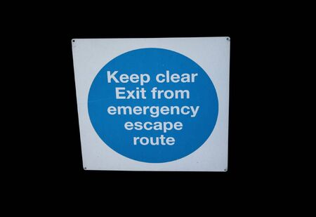 keep clear sign emergency escape route signの写真素材