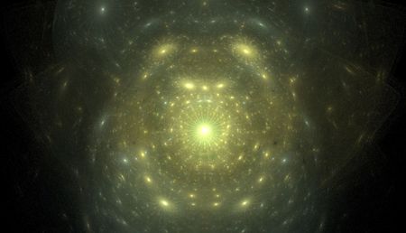 birth of a star inside a nebula computer generated fractal design