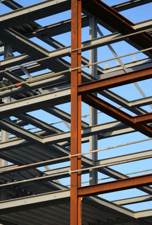Metal frame of new buildingの写真素材