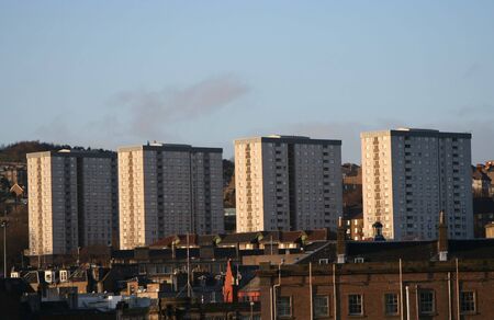 High rise accommodation four residential towersの写真素材