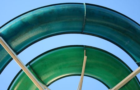 Colorful spiral of water slideの写真素材