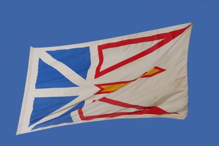Flag of Newfoundland one of the provinces of Canadaの写真素材