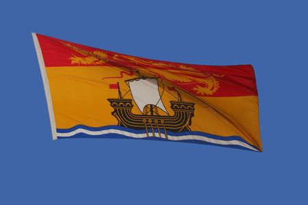 Flag of New Brunswick one of the provinces of Canadaの写真素材