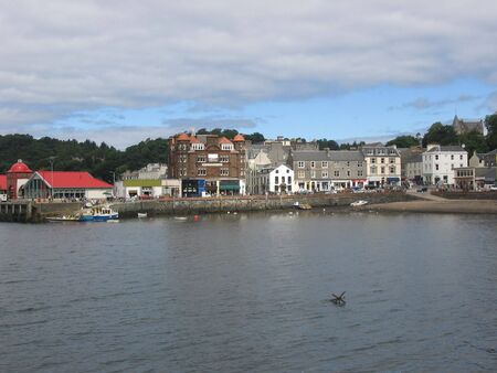 coastal town of Oban Scotlandの写真素材