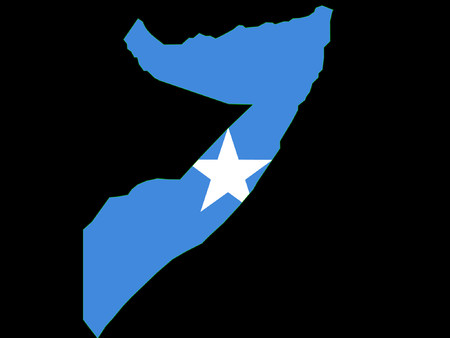 map of Somalia and Somali flag illustrationのイラスト素材