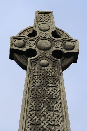 Celtic Cross near Edinburgh Castle Scotlandの写真素材
