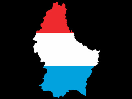map of Luxembourg and flag of Luxembourg illustrationのイラスト素材