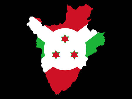 map of Burundi and Burundian flag illustrationのイラスト素材