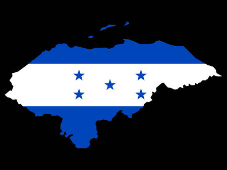 map of Honduras and Honduran flag illustrationのイラスト素材