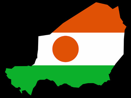 map of Niger and flag illustrationのイラスト素材