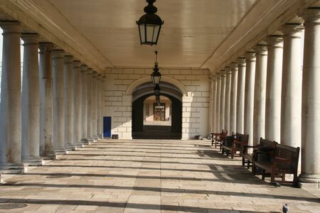 colonnade, Queen's house, Greenwichの写真素材