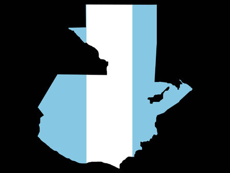 map of Guatemala and Guatemalan flagのイラスト素材