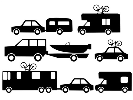 Holiday transportation recreation vehiclesのイラスト素材