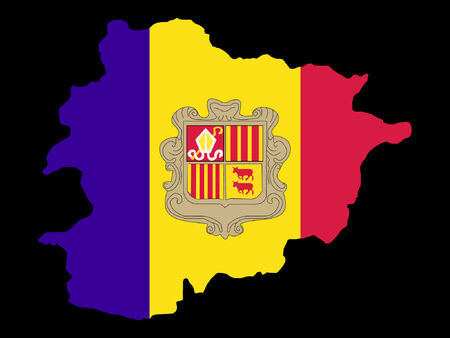 map of Andorra and Andorran illustrationのイラスト素材