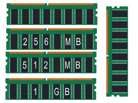 computer memory illustration with increasing capacity