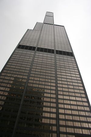 looking up at Sears Tower Chicago Illinois