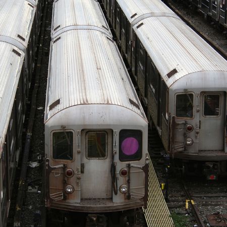 out of service subway trains New York City