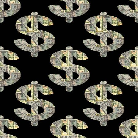 seamless American dollar symbol background illustration