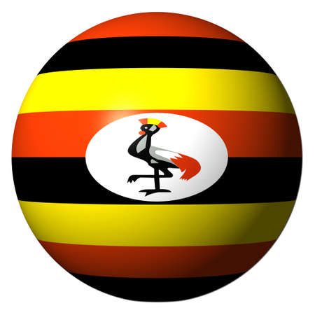 Uganda flag sphere illustrationの写真素材