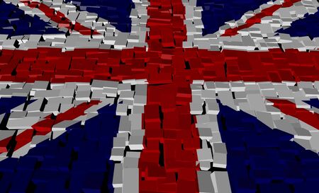 British flag on blocks illustration