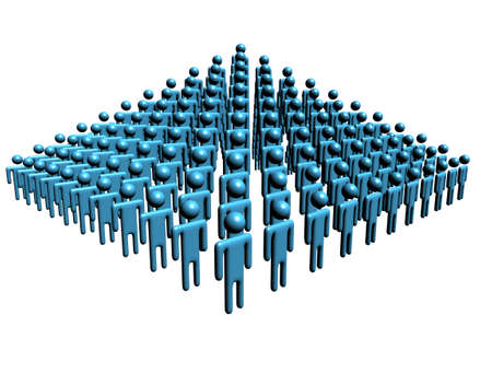 Pyramid of abstract people illustration