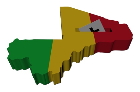 Mali election map with ballot paper illustrationの写真素材