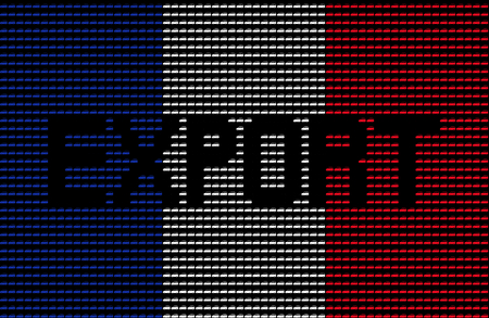Export text on French flag of cars illustrationの写真素材