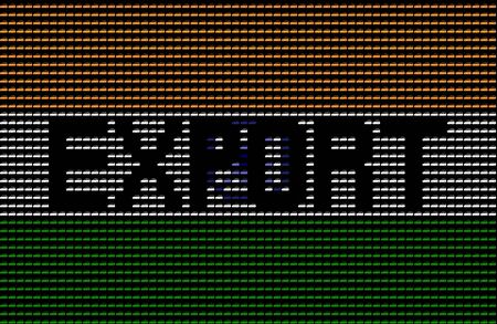 Export text on Indian flag of cars illustrationの写真素材