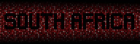 South Africa text on hex code illustrationの写真素材