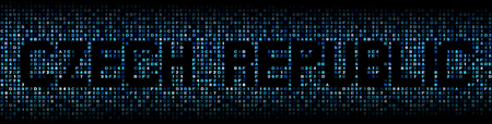 Czech Republic text on hex code illustrationの写真素材