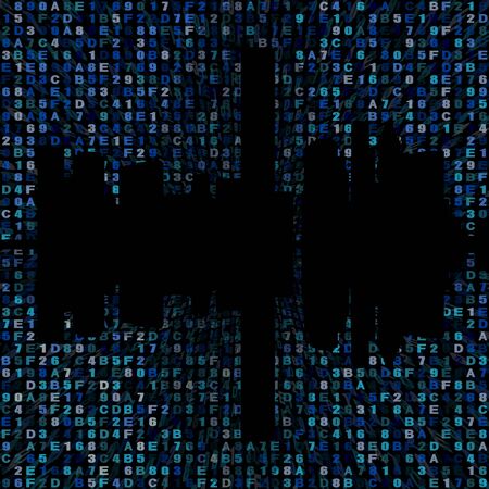 Houston skyline silhouette on hex code illustrationの写真素材