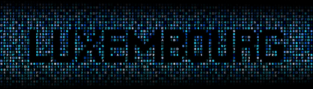 Luxembourg text on hex code illustrationの写真素材