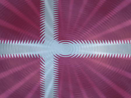 Denmark flag background with ripples and rays illustrationの写真素材