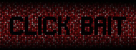 Click bait text on hex code illustrationの写真素材