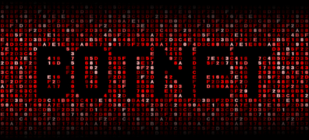 Botnet text on hex code illustrationの写真素材