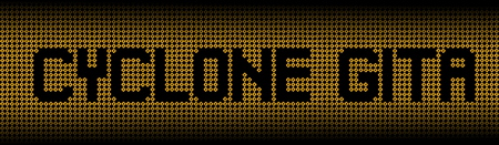 Cyclone Gita text on warning signs illustrationの写真素材