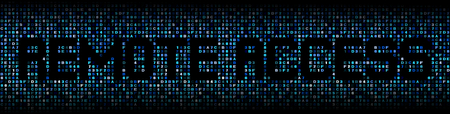 Remote Access text on hex code illustrationの写真素材