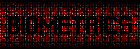 Biometrics text on hex code illustrationの写真素材