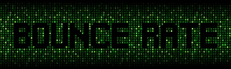 Bounce rate text on abstract hex background illustrationの写真素材