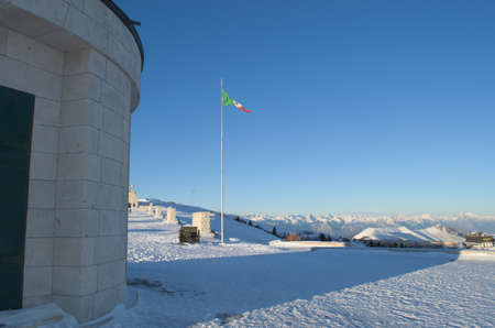 The top of mountains Grappa in Veneto, Italyの写真素材