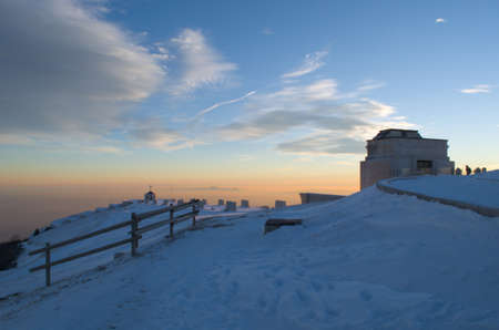 The top of mountains Grappa in Veneto, Italyの写真素材
