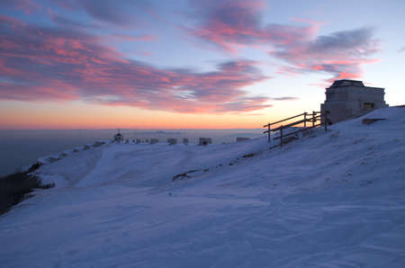 The top of mountains Grappa in Veneto, Italyの写真素材