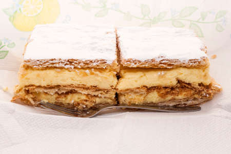Large slices of pastry cream