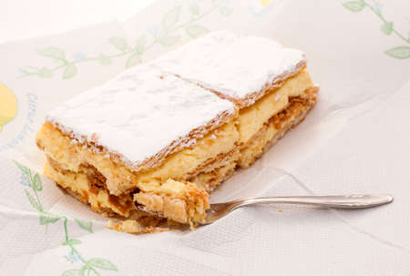 Large slices of pastry cream