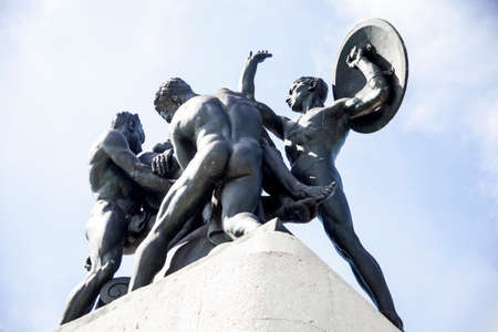 The War Memorial, on the hill of San Giusto, Trieste, Italyのeditorial素材