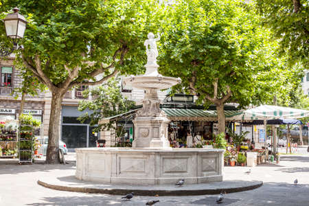 An important area in center of Trieste, Italy, Goribaldi Squareのeditorial素材